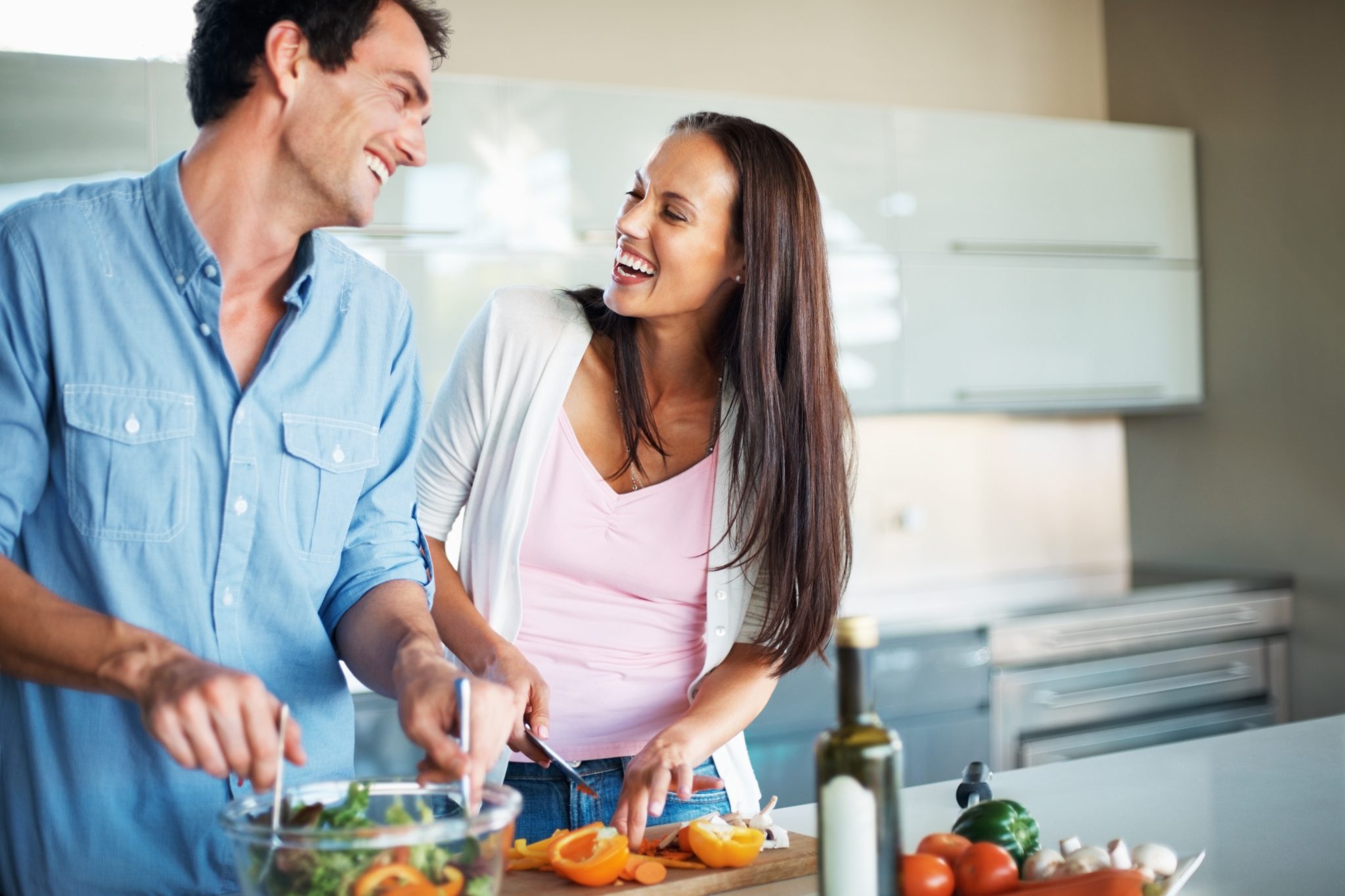 Happy Couple In Kitchen